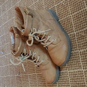 The Children's Place Quilted Zip Brown Boots Size 1